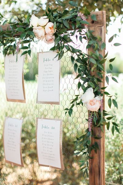 Wedding Seating Chart Clothespins