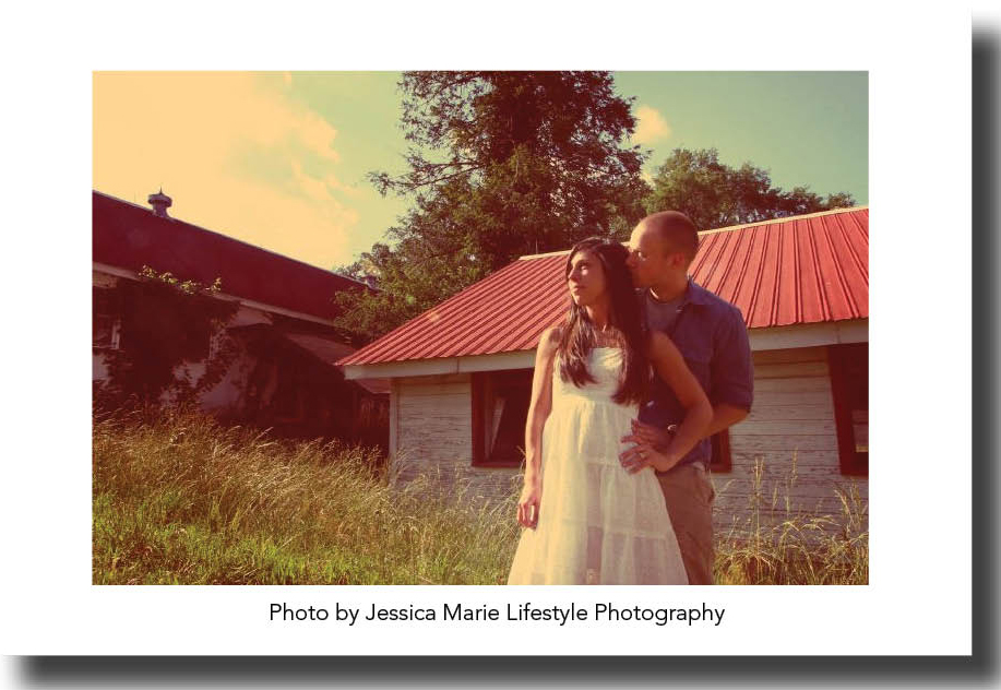 Wedding Engagement Photos at WinMock Barn in Bermuda Run, NC