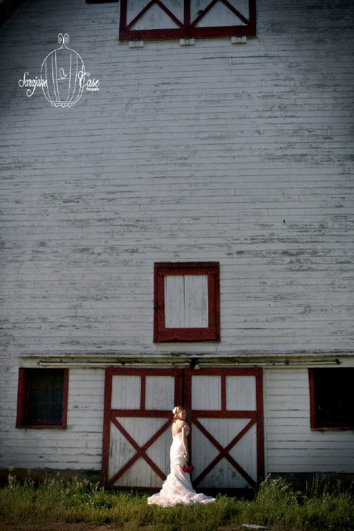 WinMock Barn Bridal Portrait - Sarajane Case Photography, NC