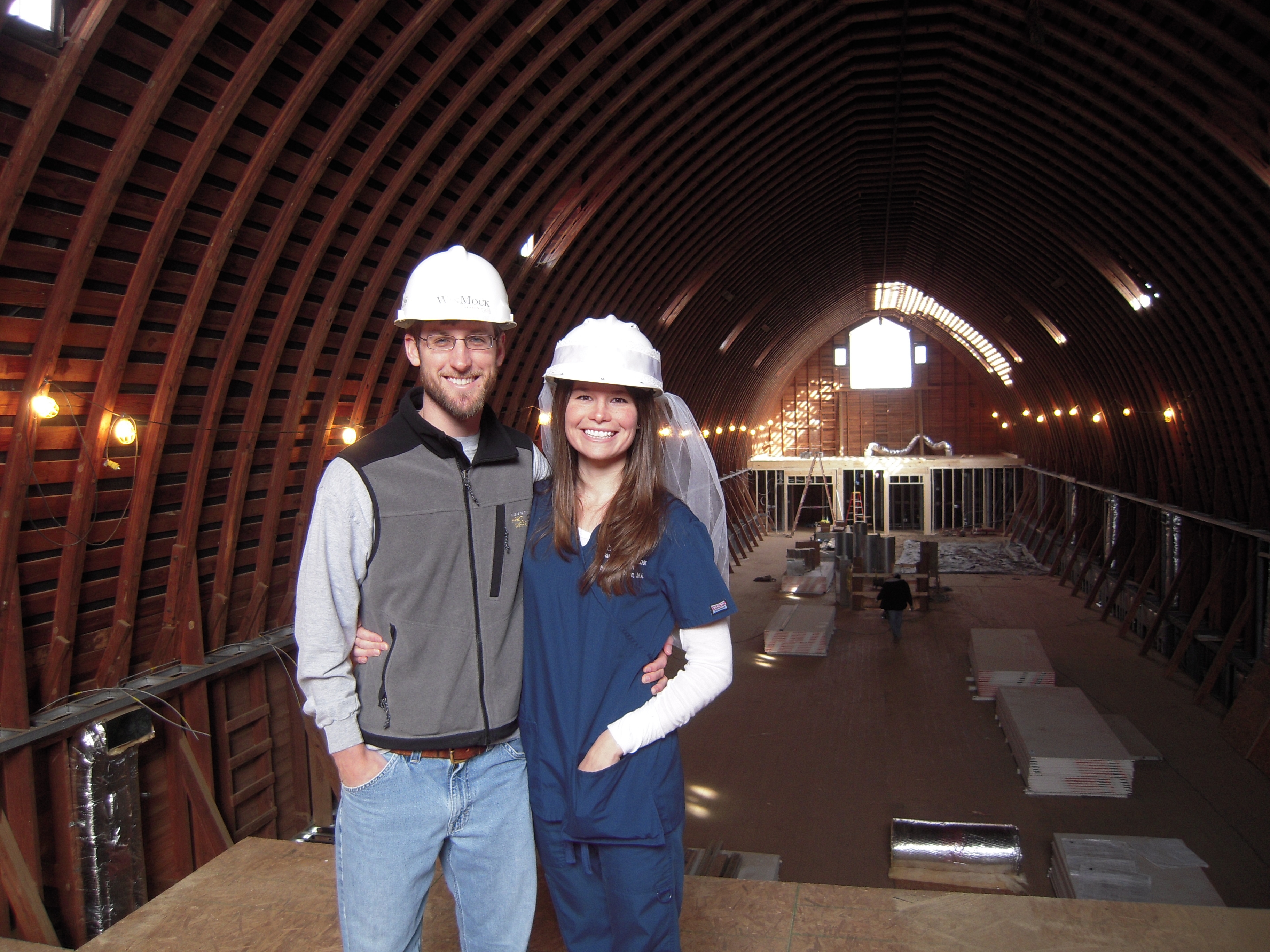 Meet Heather and Jeremy... here, standing on the mezzanine level in the Loft. Can't wait to see them all decked out this November for their big day.
