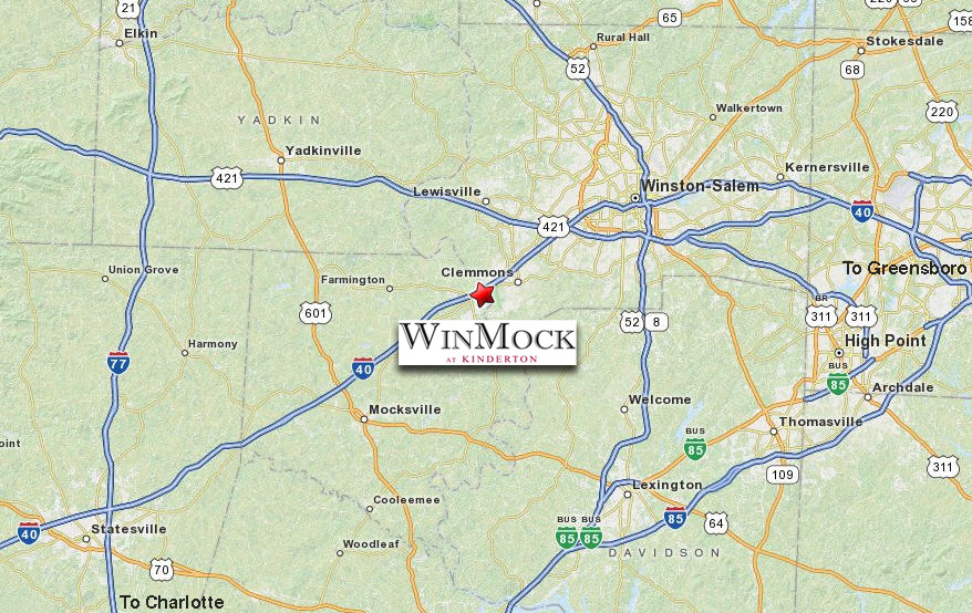 We are located less than a mile off of Interstate-40 near Tanglewood Park and across from Bermuda Run Country Club.