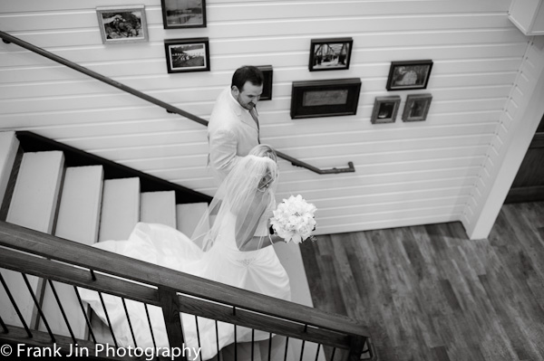 Grand Staircase - WinMock Barn Wedding - Piedmont Triad NC - Kristen West And John Spivey