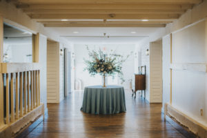 WinMock Entrance with Green Bee Florals for Open House