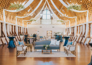 The Loft with Full Draping and Bistro Lights for Open House